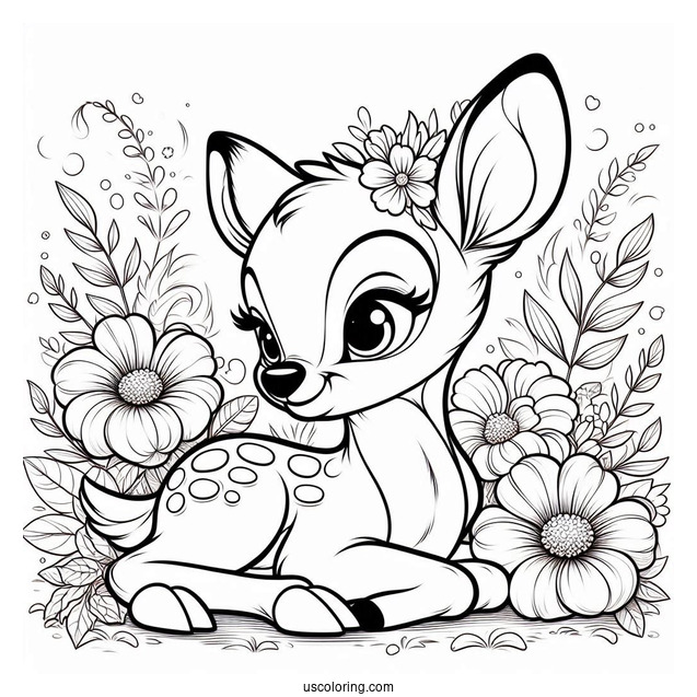 Bambi With Flower And Thumper Sisters