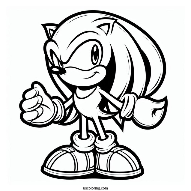 Knuckles From Sonic Coloring Sheet(1)