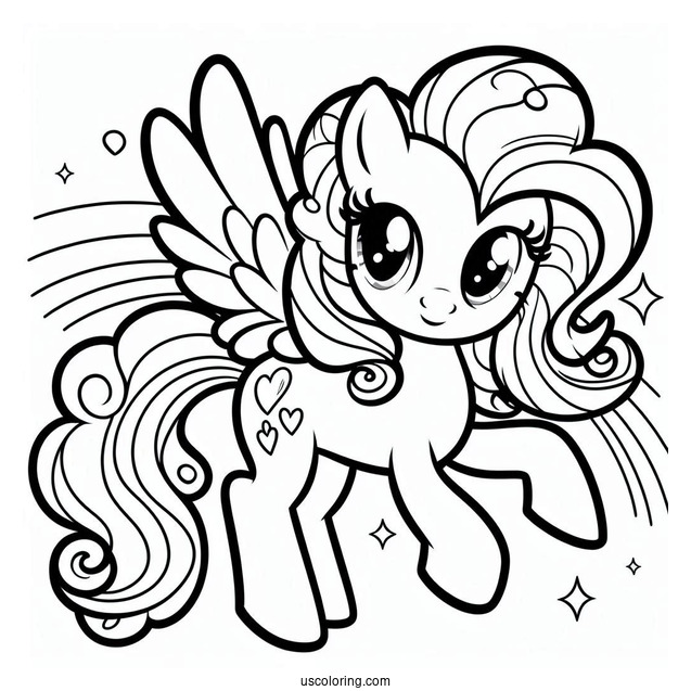 Pinkie Pie and Rainbow Dash Painting to Color