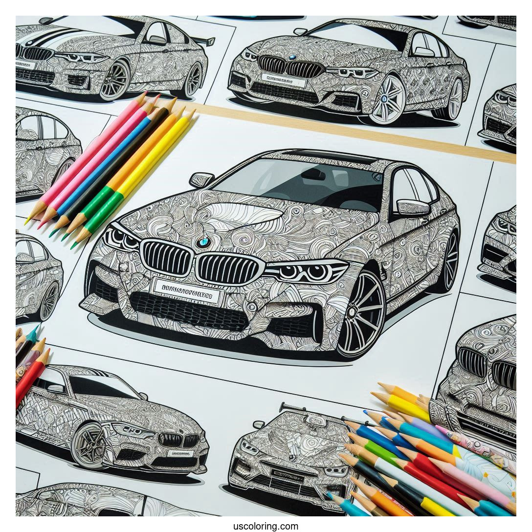 BMW Coloring Pages Featured Image