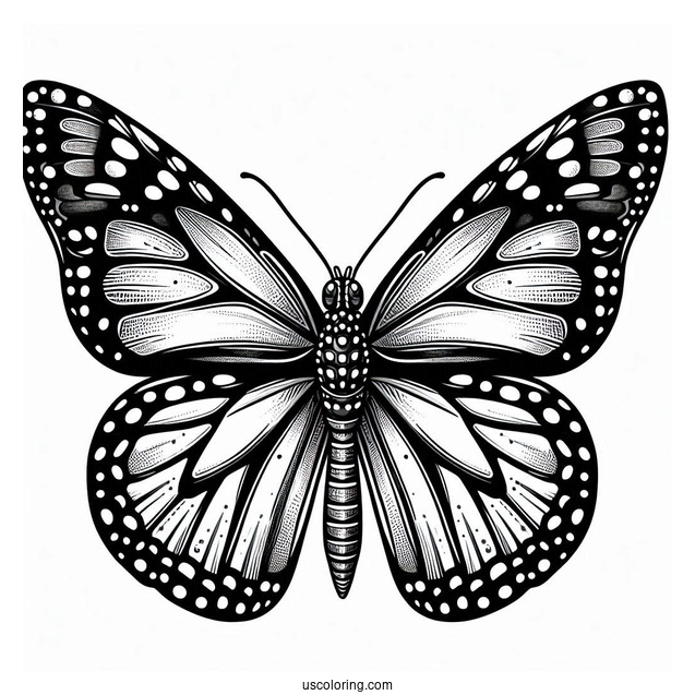 Top View Of Monarch Butterfly For Preschoolers