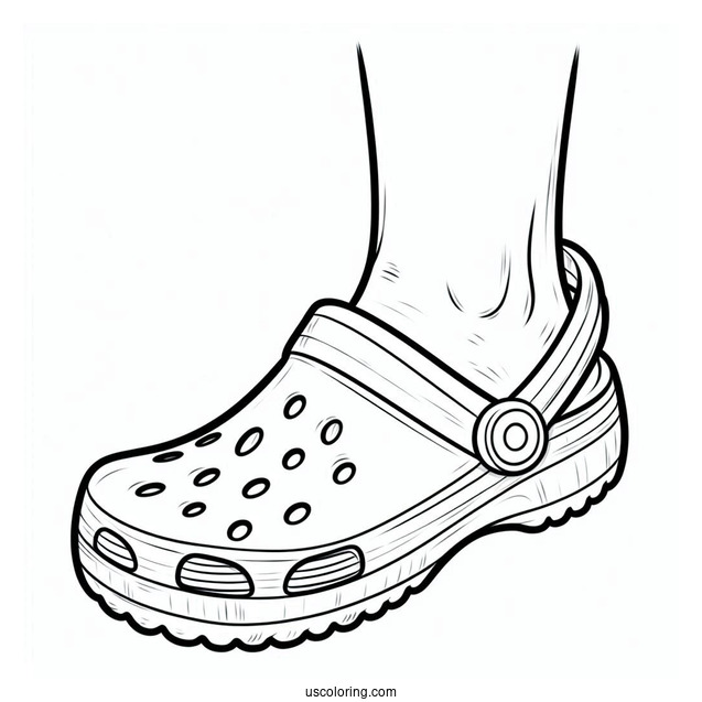 Easy Outline Of Crocs To Color