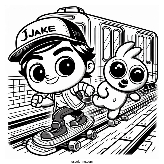 Subway Surfers Coloring Page Jake And Tricky Subway Surfers