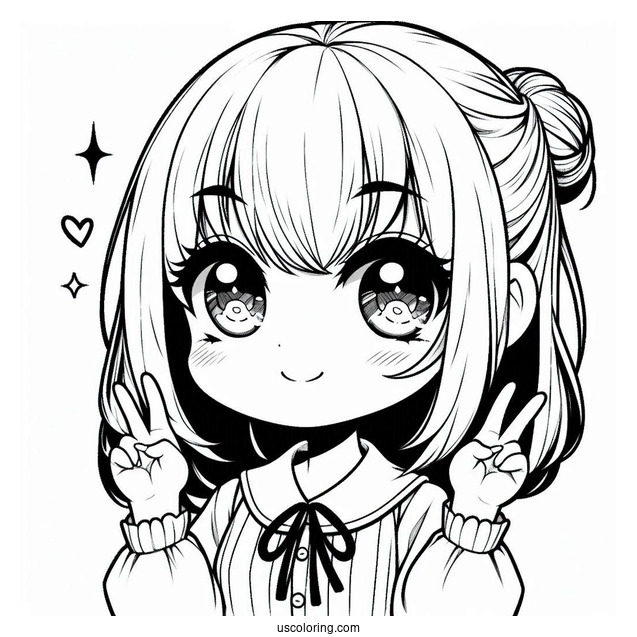 Easy Chibi Carnage Coloring Page For Kids