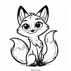 Cool Zootopia Fox Coloring Page Nick Wilde For Kids