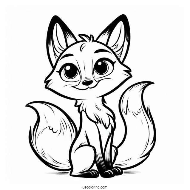 Cool Zootopia Fox Coloring Page Nick Wilde For Kids