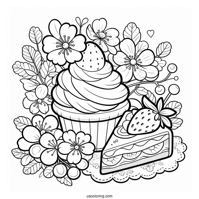 Strawberry Shortcake Coloring Page With Orange Blossom And Crepe