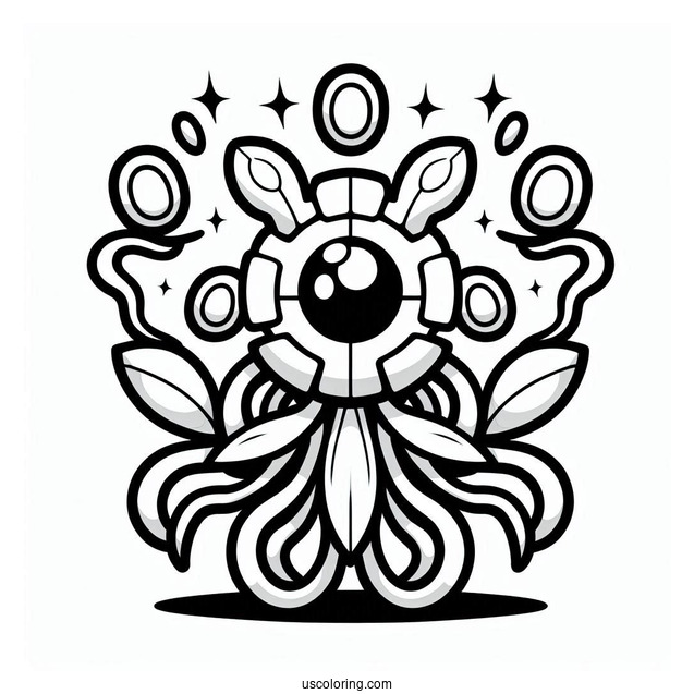 Zygarde EX Cell Formation Pokemon Card Coloring Sheet