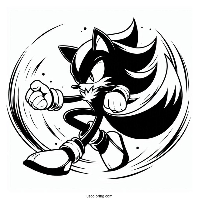 Shadow Fighting Tails Coloring Page