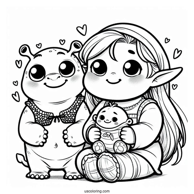 Shrek Babies Coloring Page