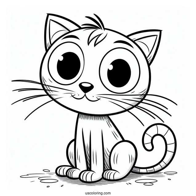 Easy Pete The Cat Coloring Picture