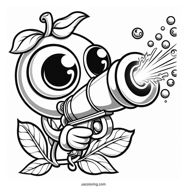 Coloring Page Of Peashooter