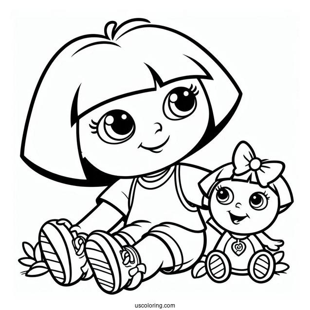 Big Sister Dora Coloring Sheet
