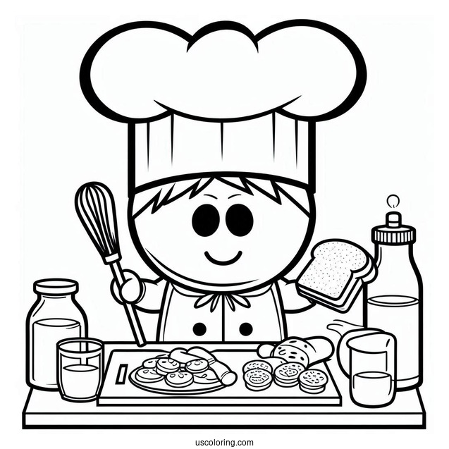South Park Coloring Page Chef For Preschoolers