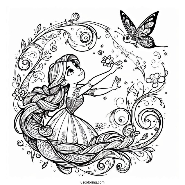 Pascal From Tangled Coloring Page