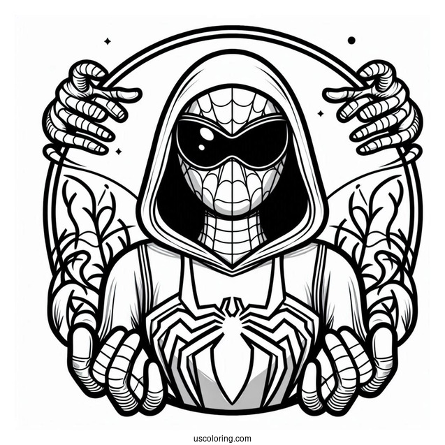 Among Us Spider-Man Coloring Picture For Kids