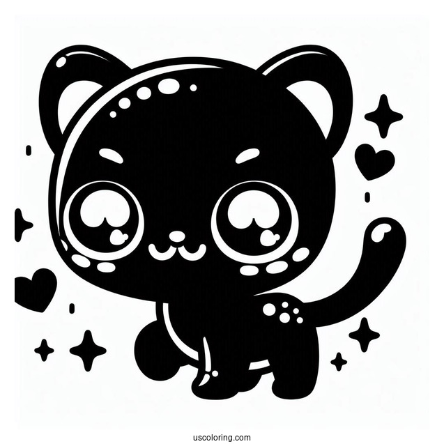 Cute Kawaii Black Panther For Kids