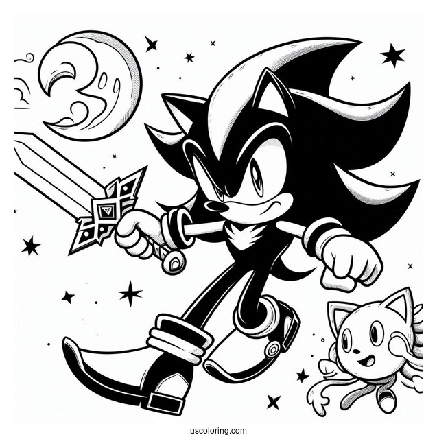 Shadow Coloring Page And Sonic The Hedgehog Poster