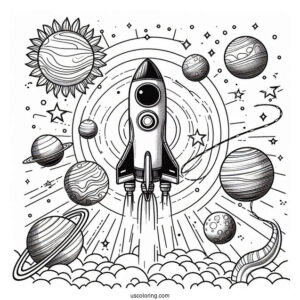 Nasa Rocket Entering Solar System To Color