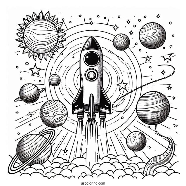 Nasa Rocket Entering Solar System To Color