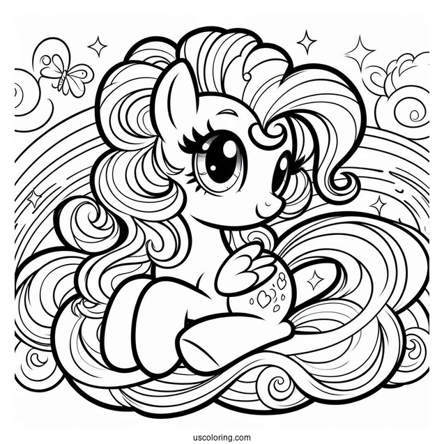 Pinkie Pie and Rainbow Dash Painting to Color