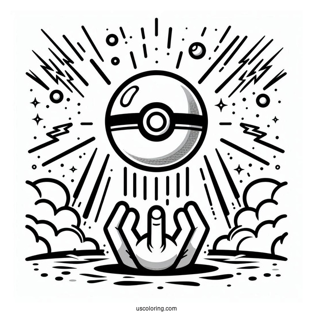Pokeball About To Release A Pokéball Coloring Page