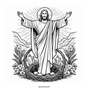 Jesus Resurrection Coloring For Kids