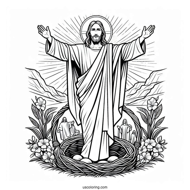 Jesus Resurrection Coloring For Kids