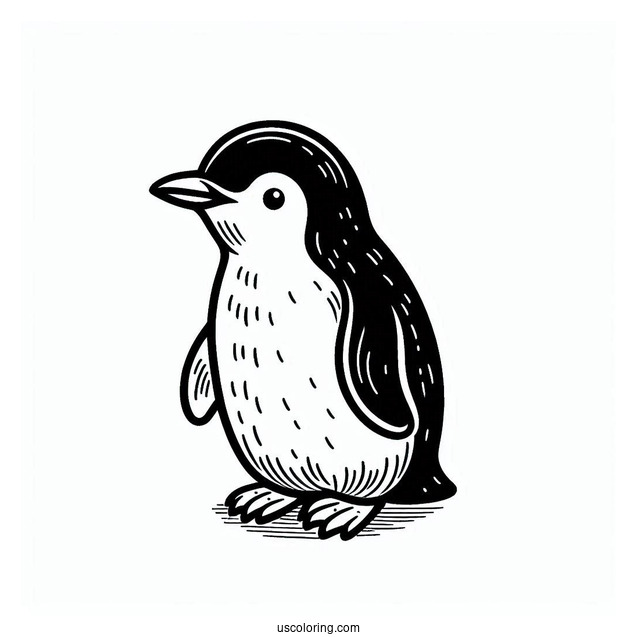 Adelie Penguin Coloring Page