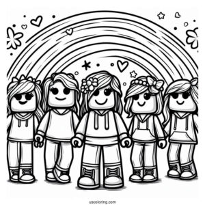 Blue Rainbow Friends Coloring Page Drooling Over Roblox Spy