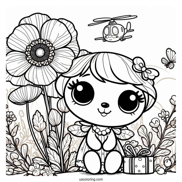 Poppy Playtime Coloring Page Of Poppy With Mini Huggies For Kids