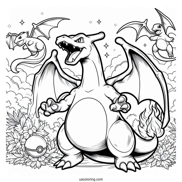 Charizard With Blastoise And Venosaur