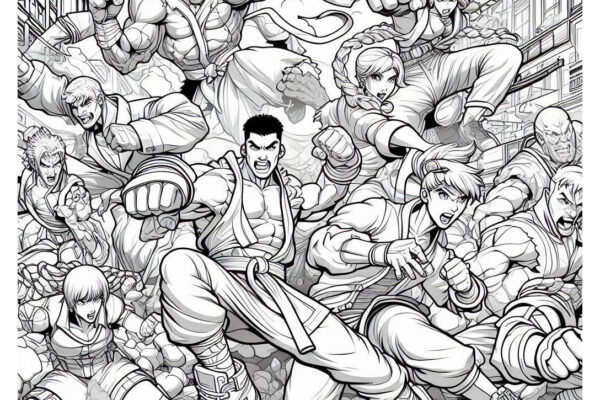 Street Fighter Coloring Pages Featured Image