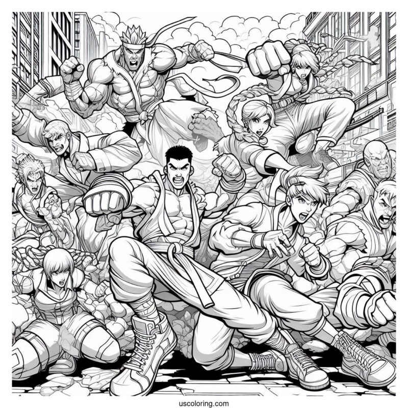 Street Fighter Coloring Pages Featured Image
