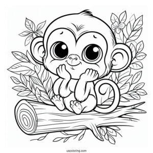 Funny Monkey From Jungle Book Coloring Page Of For Kids