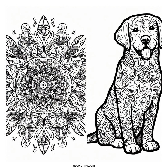 Labrador Retriever Dog Mandala