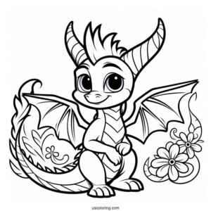 Sypro Coloring Page Pretty Elora Waving Coloring Page For Kids
