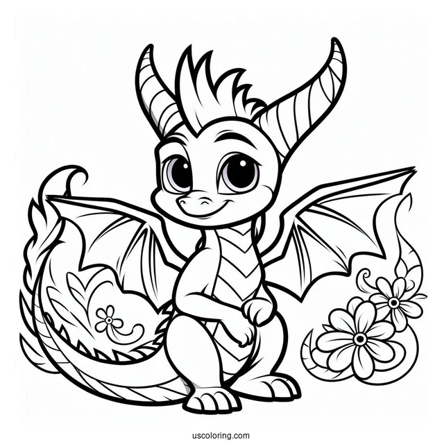 Sypro Coloring Page Pretty Elora Waving Coloring Page For Kids