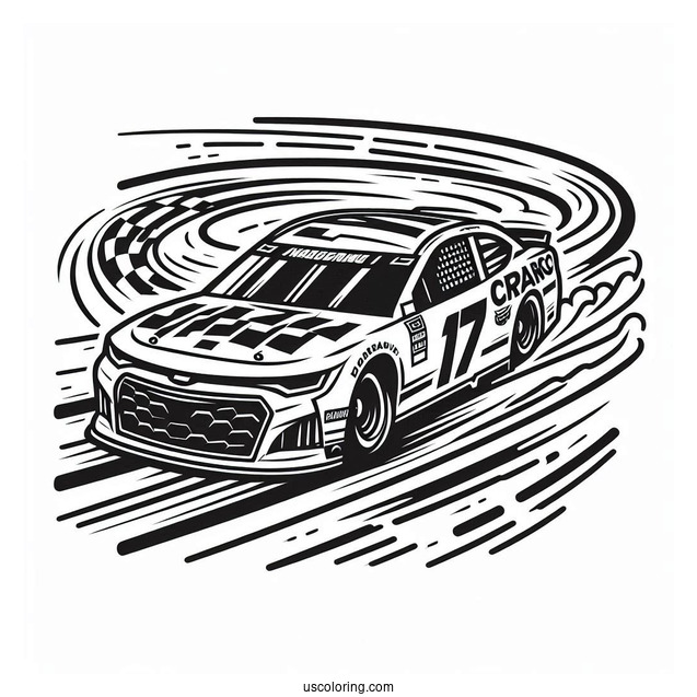 NASCAR Coloring Page Racing Logo
