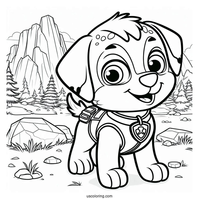 Cute Coloring Page Of Rocky