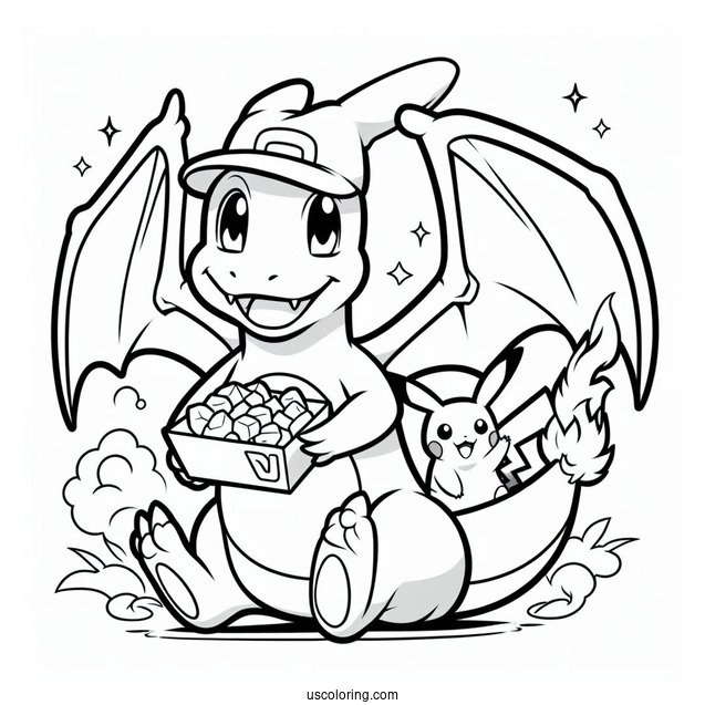 Special Delivery Charizard With Pikachu