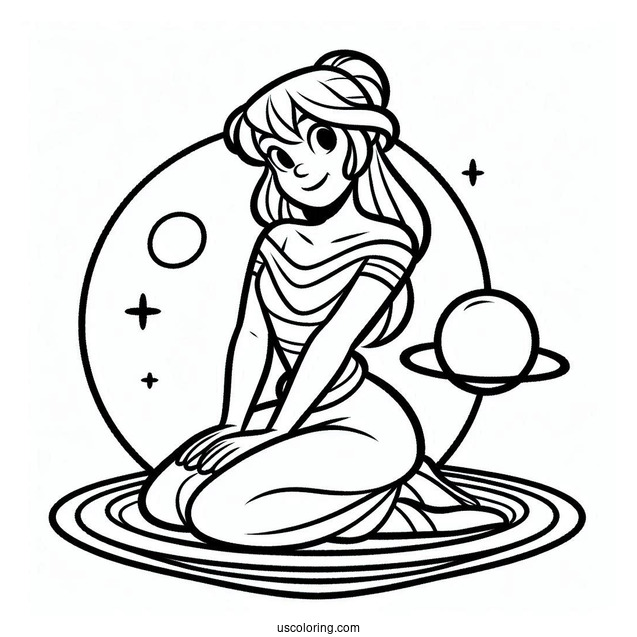 Easy Pluto Coloring Page For Kids