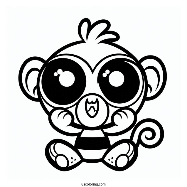 Coloring Page Of Mojo Monkey From Powerpuff Girls