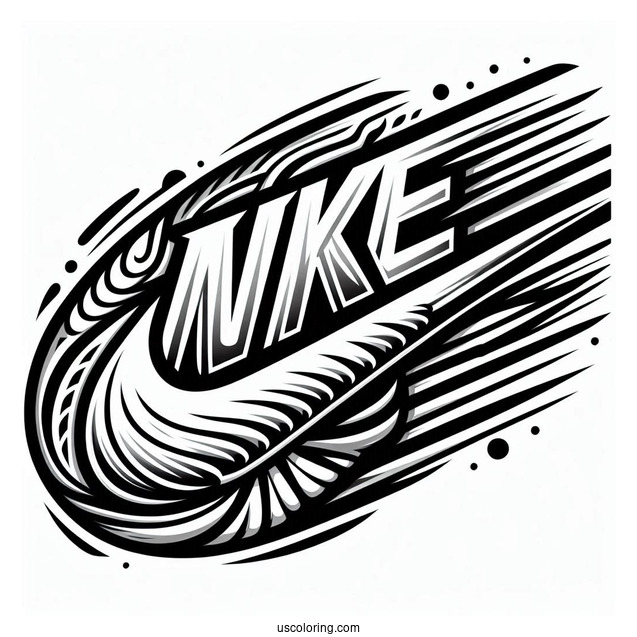 Nike Coloring Page Of Logo
