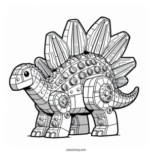 Lego Stegosaurus Coloring Page