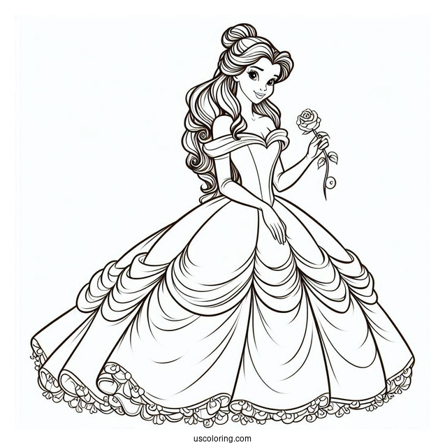 Princess Belle In Her Stunning Gown