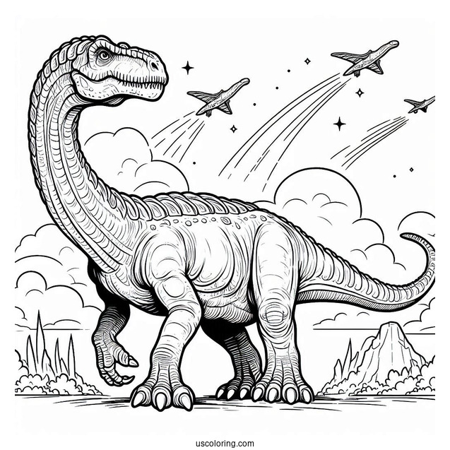 Majestic Dreadnoughtus Coloring Page