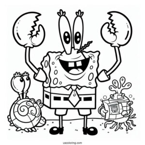 Coloring Page Of Mr Krabs