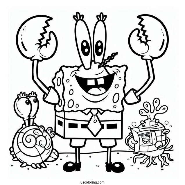 Coloring Page Of Mr Krabs