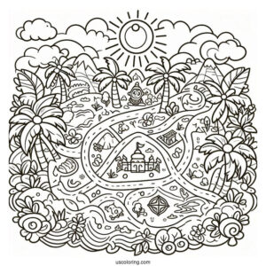 Coloring Sheet Of The Map